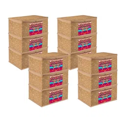 Kuber Industries Brown 12 Pieces Printed Saree Organisers image 3