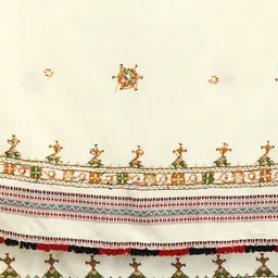 Exotic India Frozen Dew Shawl with Central Embroidered Chakra and Mirrors image 2