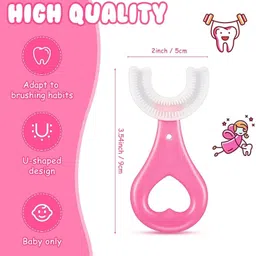 artisan Children Baby Infant Toothbrush 360 Degree U-shaped (Random color) Teether image 2