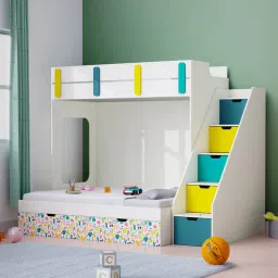 boingg! - a happy start Pattern Dreams Bunk Bed in White Colour-picture-24