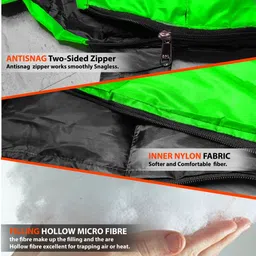 rhinokraft Bigoty Green Camping, Travelling, Light Weight Sleeping Bag image 3