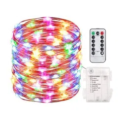 XERGY Multi Color 100 LED Battery Box & Remote 8 Mode Functions String Lights - 10 meters image 3