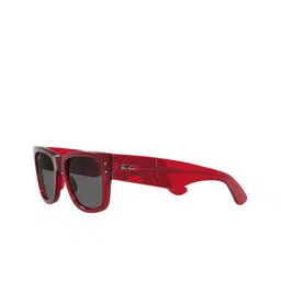 Ray-Ban Square Sunglasses With UV Protected Lens 8056597856393-TRANSPARENT RED image 2