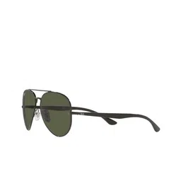 Ray-Ban Unisex Green Lens & Black Aviator Sunglasses with UV Protected Lens image 2