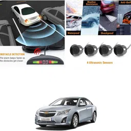 pecunia Parking 0015 DIY LED Car Reverse Sensor Kit with 4 Sensors & Buzzer Alarm Parking B6 Parking Sensor image 1