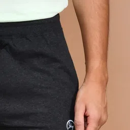 skyknit Men Solid Black Track Pants image 4