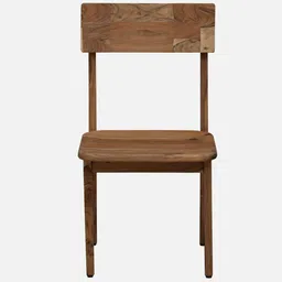 woodsworth from pepperfry Brovst Acacia Wood 6 Seater Dining Set In Natural Finish image 3
