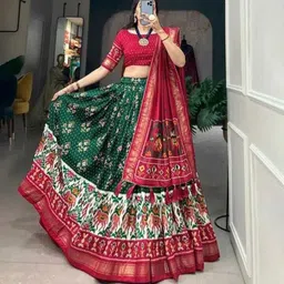 yomlex Solid Semi Stitched Lehenga Choli image 2
