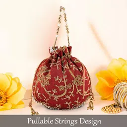 kuber industries Women Maroon Potli image 2