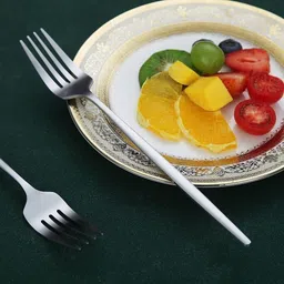 oicia Silver Table Forks, Small Appetizer Fork, Silverware Cutlery Forks, Dessert Fork Stainless Steel Fruit Fork Set image 4