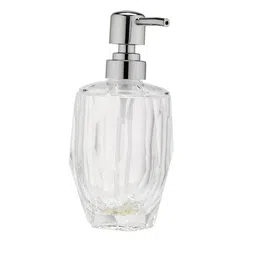 OBSESSIONS Transparent & Silver-Toned Solid Soap Dispenser image 2