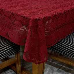 gaurang Self Design 6 Seater Table Cover image 3