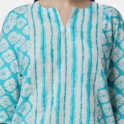 Popwings Ethnic Motifs Printed Pure Cotton Top image 2