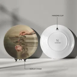 nestroots Vintage Flower Porcelain Wall Plates image 3