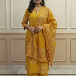 Cotton Women Kurti With Dupatta & Bottomwear-picture-33