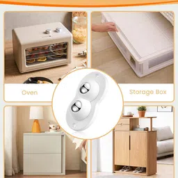 krinmay 2 Ball White Caster Wheel Set –Wheels for Furniture & Rack (Set of 4) Appliance Furniture Caster image 4