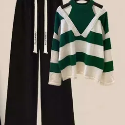 miss mosa by akanksha Alamode By Akanksha Women White Harper Woolen Coord Set image 2