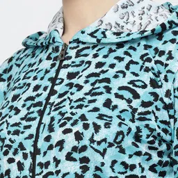 UZARUS Printed Hooded Jacket With Joggers Tracksuits image 2