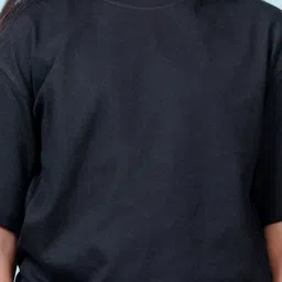 NUSYL Girls Graphic Printed Drop-Shoulder Sleeves Oversized T-shirt image 2