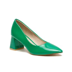 Flat n Heels Pointed Toe Block Pumps image 2