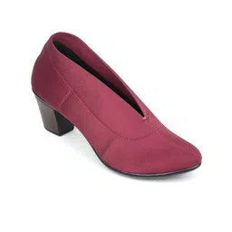 Shezone Textured Pumps Block Heels image 3