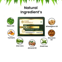 Khadi Organique Set Of 7 Neem Handmade Soap 125g Each image 2