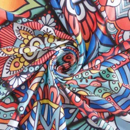 Cortina Multicolor Printed 2-Seater Stretchable Non-Slip Sofa Slipcover image 2