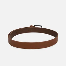 Louis Philippe Men Tan Solid Belt image 2