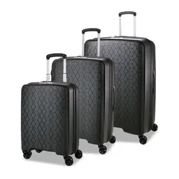 VERAGE Diamond Set Of 3 Textured Hard-Sided Trolley Bags image 2