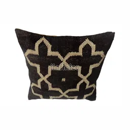 iinfinize Black and Cream Kilim Cushion Cover image 5