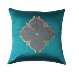 ZEBA Teal & Red 4 Pieces Square Cushion Covers image 2