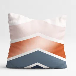 STITCHNEST Blue & Brown Set of 2 Geometric Square Cushion Covers image 2