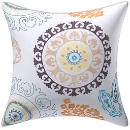 INDHOME LIFE Blue & Yellow Set of 3 Ethnic Motifs Square Cushion Covers image 2