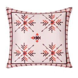 Alina decor Beige & Red 5 Pieces Ethnic Motifs Square Cushion Covers image 4