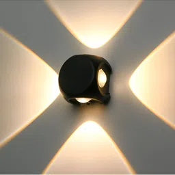 SPARK WORLD Yellow & Black Textured Square Shaped Outdoor Lamp image 3