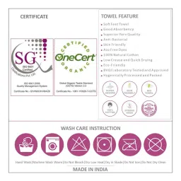 rangoli Grey Patterned 500 GSM Cotton Towel Sets (Set of 3) image 4