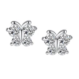 MYKI Silver-Plated Contemporary Studs Earrings image 2