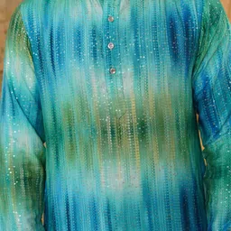 Aanys Culture Abstract Printed Mandarin Collar Full Sleeves Kurta image 5