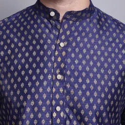 SOJANYA Ethnic Motifs Printed Mandarin Collar Straight Kurta image 5