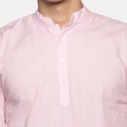 Sethukrishna Men Pink Cotton Kurta image 2