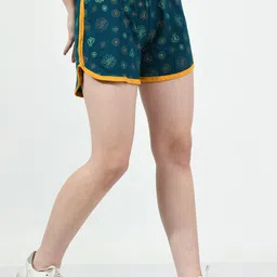 BAESD Women Pack of 3 Conversational Printed High-Rise Pure Cotton Regular Shorts image 5