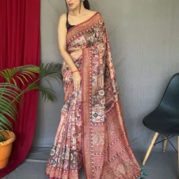 Panzora Kalamkari Digital Print Saree image 2