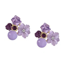 Krelin Gold-Plated Floral Studs Earrings image 2