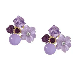 Krelin Gold-Plated Floral Studs Earrings image 3