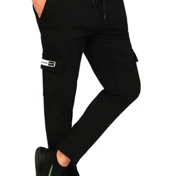 avolt Pack of 2 Men Solid Black, Dark Green Track Pants image 5