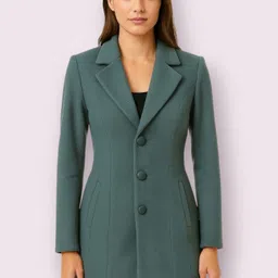 pepzo Women Solid Double Breasted Casual Blazer image 1