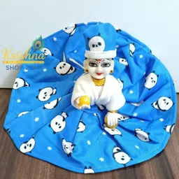 krishna shop zone Size 5, Winter Special Laddu Gopal ji Super Comfort Poshak, Set of 4, Random Colour Dress image 3
