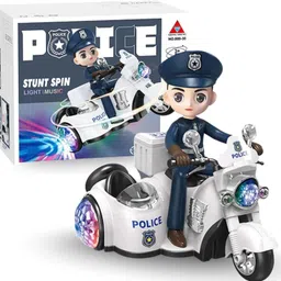 toybot Police Bike Toy with Lights, Music & Stunt Spin – Battery Operated Bike for Kids-picture-41