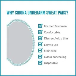 sweat free Premium Quality with Odour Free Pack of 5 Sweat Pads image 3