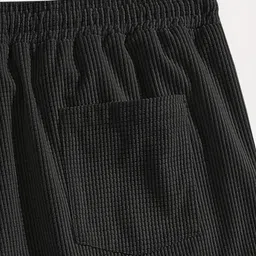 flicfol Pack of 2 Self Design Men Grey, Black Regular Shorts image 4